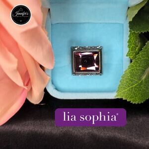 Lia Sophia "Mystique" Purple Crystal with Clear Crystals within setting